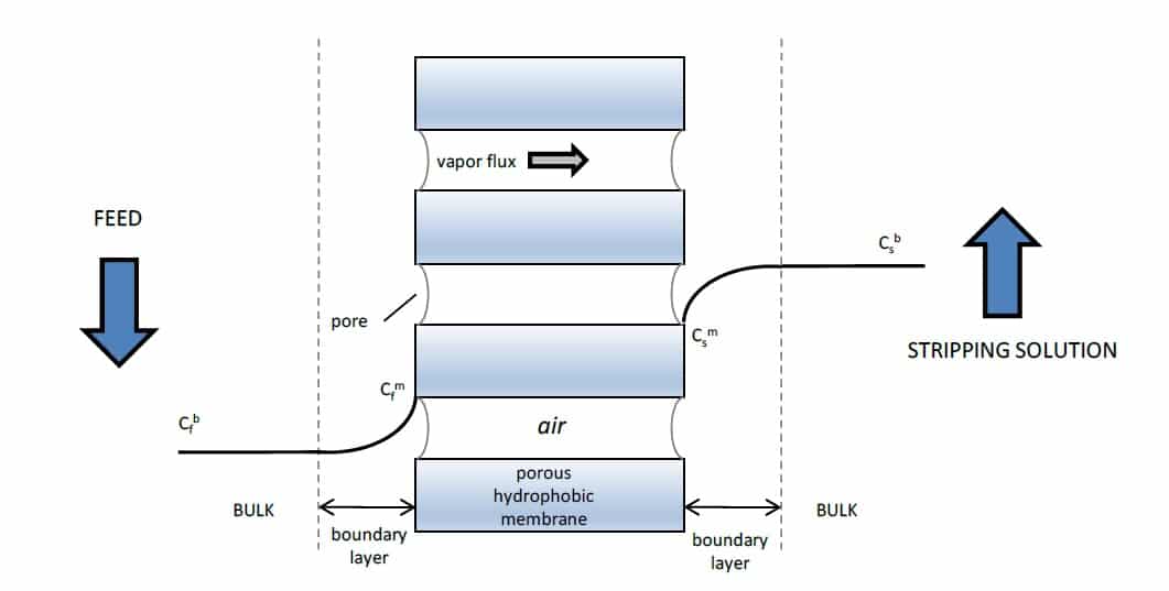 Modeling and simulation of an evaporative pertraction membrane process for the dealcoholization of wine